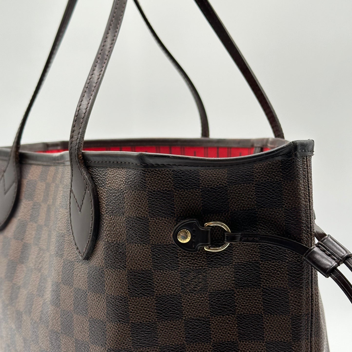 2010 Authentic Louis Vuitton Damier Ebene Neverfull MM Tote