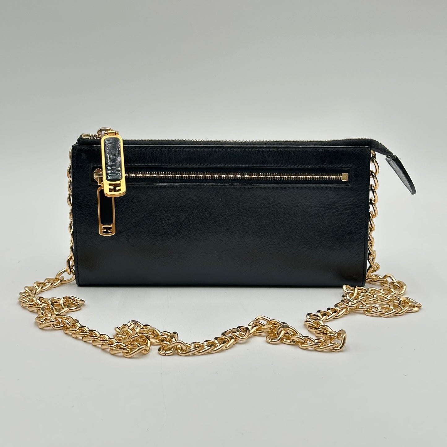 Authentic FENDI Black Long Wallet Crossbody