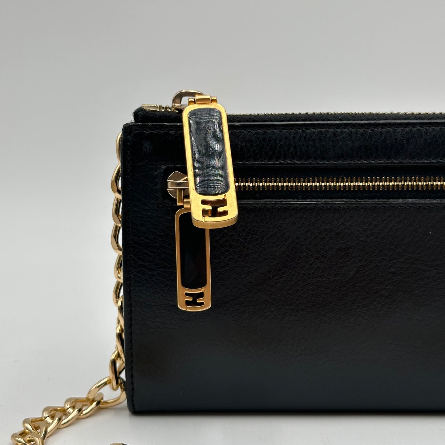 Authentic FENDI Black Long Wallet Crossbody