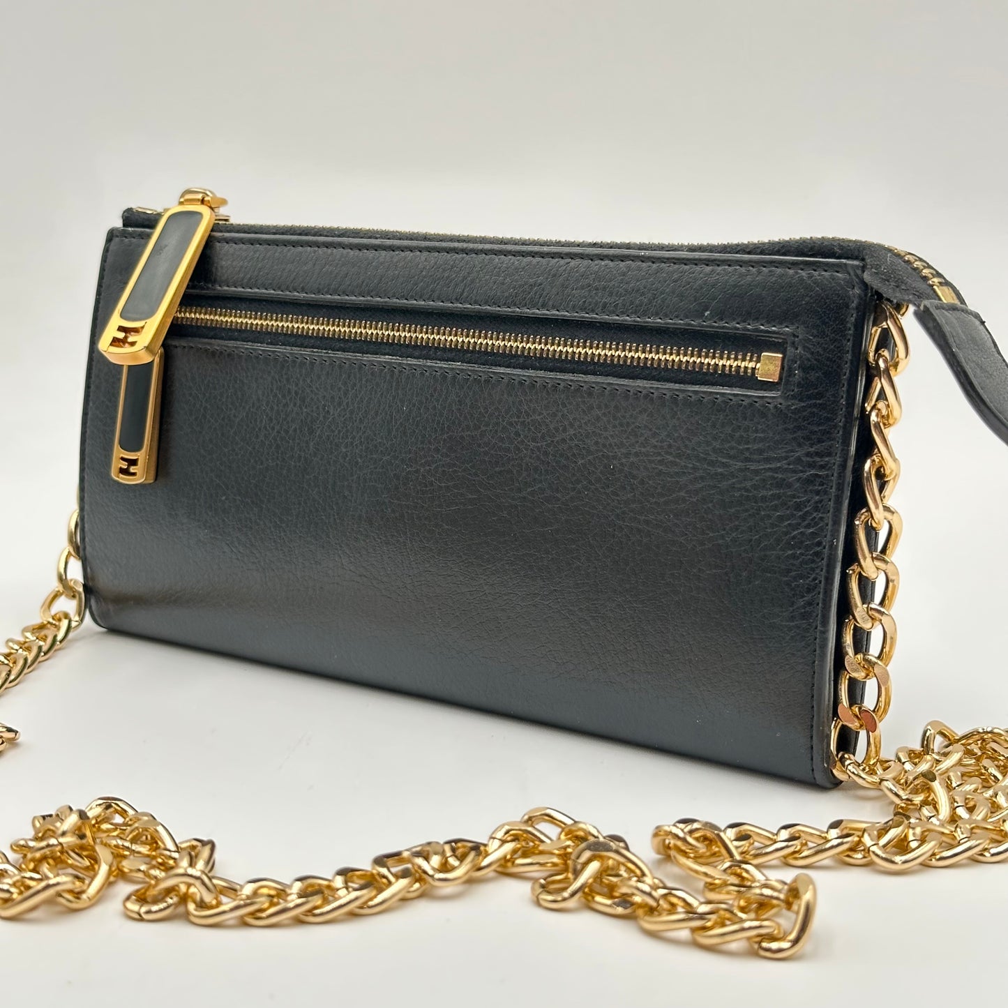 Authentic FENDI Black Long Wallet Crossbody