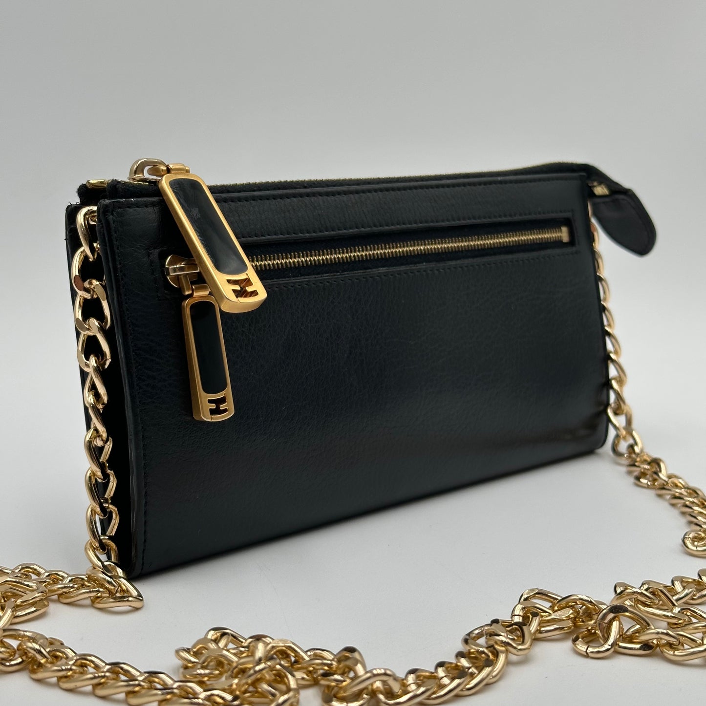 Authentic FENDI Black Long Wallet Crossbody