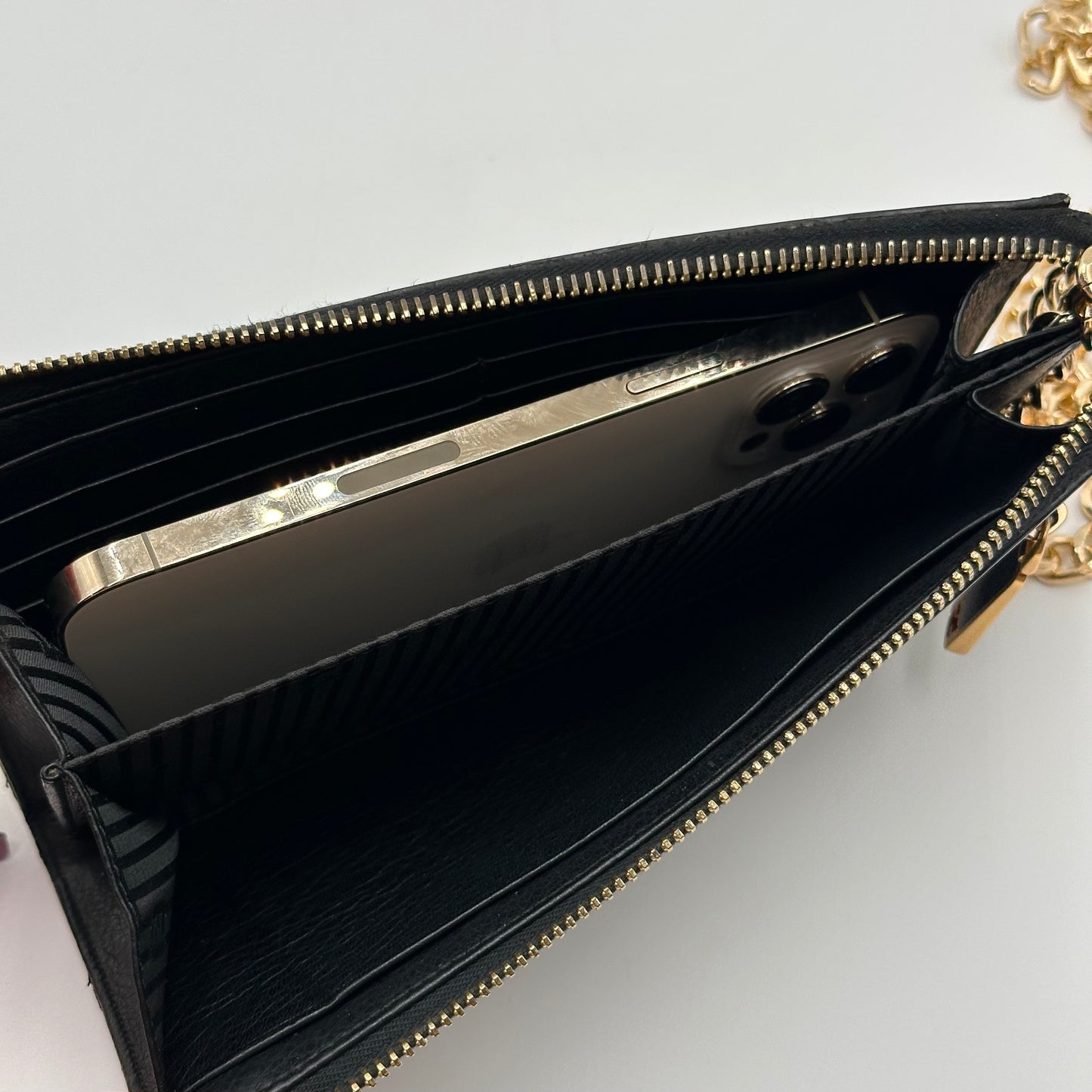 Authentic FENDI Black Long Wallet Crossbody