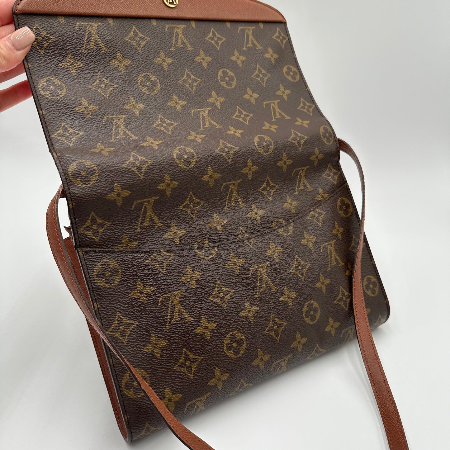 Authentic Louis Vuitton 1991 Monogram Bordeaux Clutch Crossbody