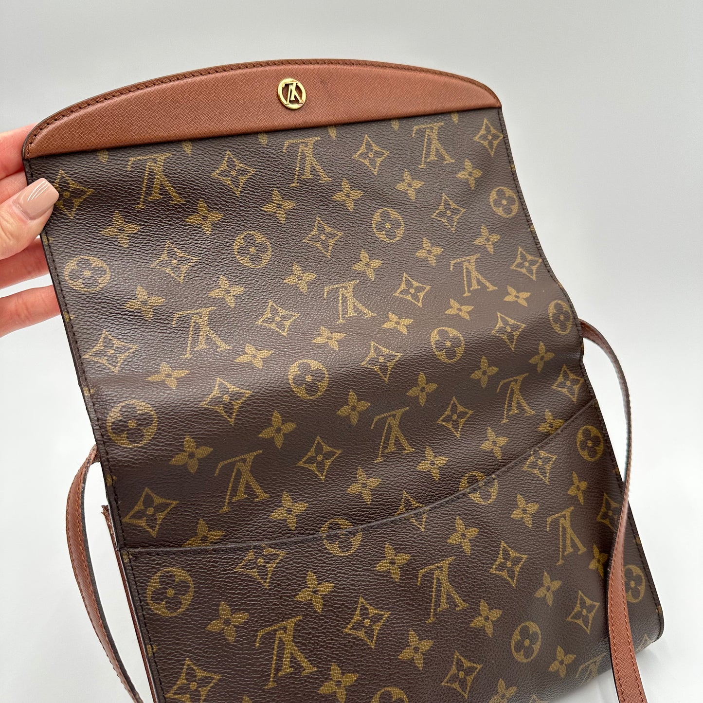 Authentic Louis Vuitton 1991 Monogram Bordeaux Clutch Crossbody