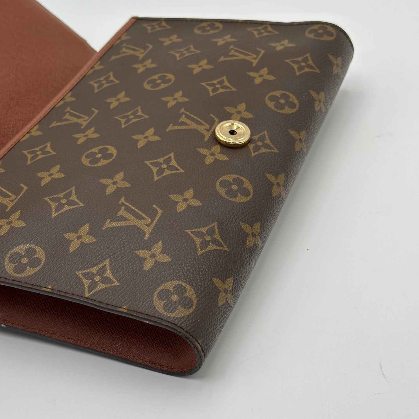 Authentic Louis Vuitton 1991 Monogram Bordeaux Clutch Crossbody