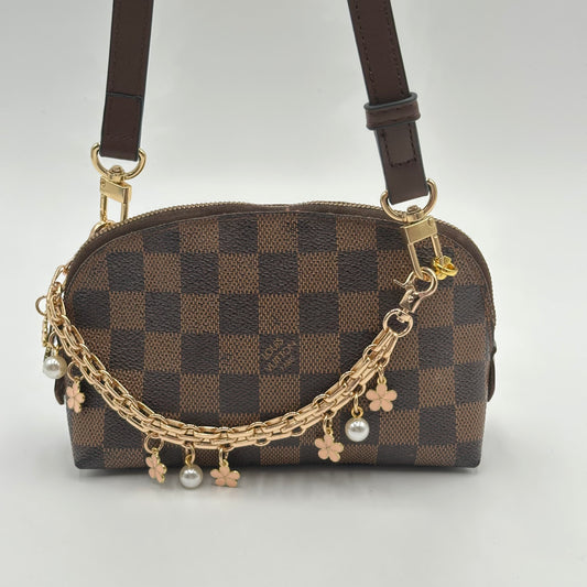 Authentic Louis Vuitton 2004 Damier Ebene Cosmetic Pouch Crossbody