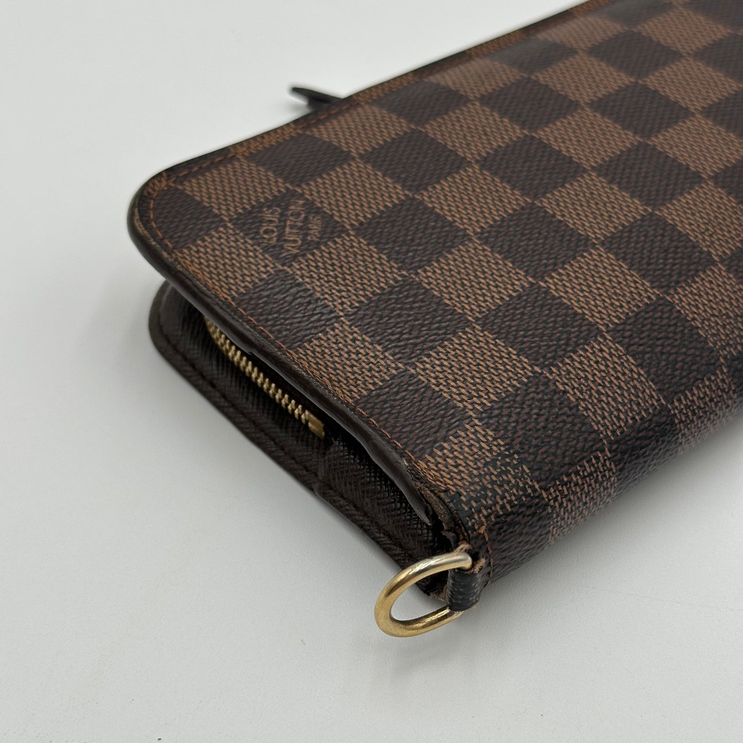 Authentic Louis Vuitton  2009 Damier Ebene Insolite Wallet Crossbody