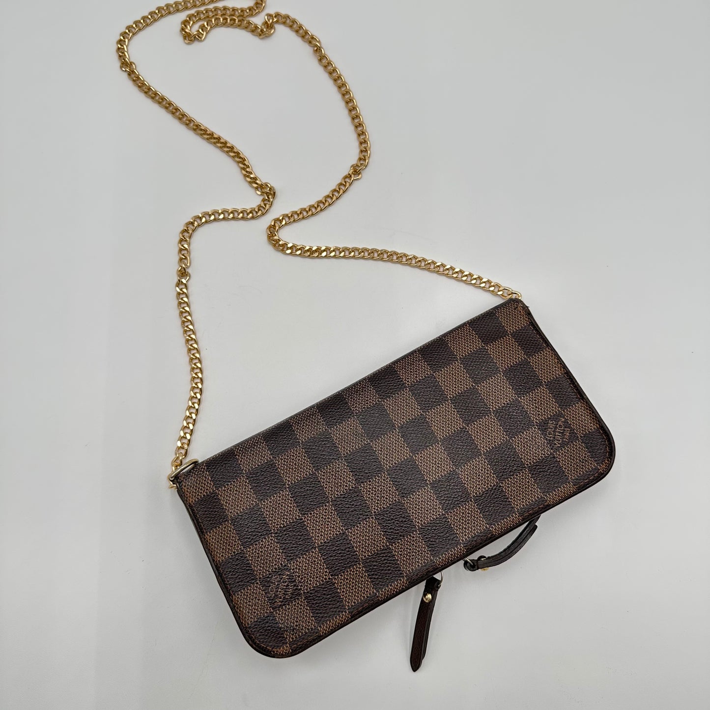 Authentic Louis Vuitton  2009 Damier Ebene Insolite Wallet Crossbody