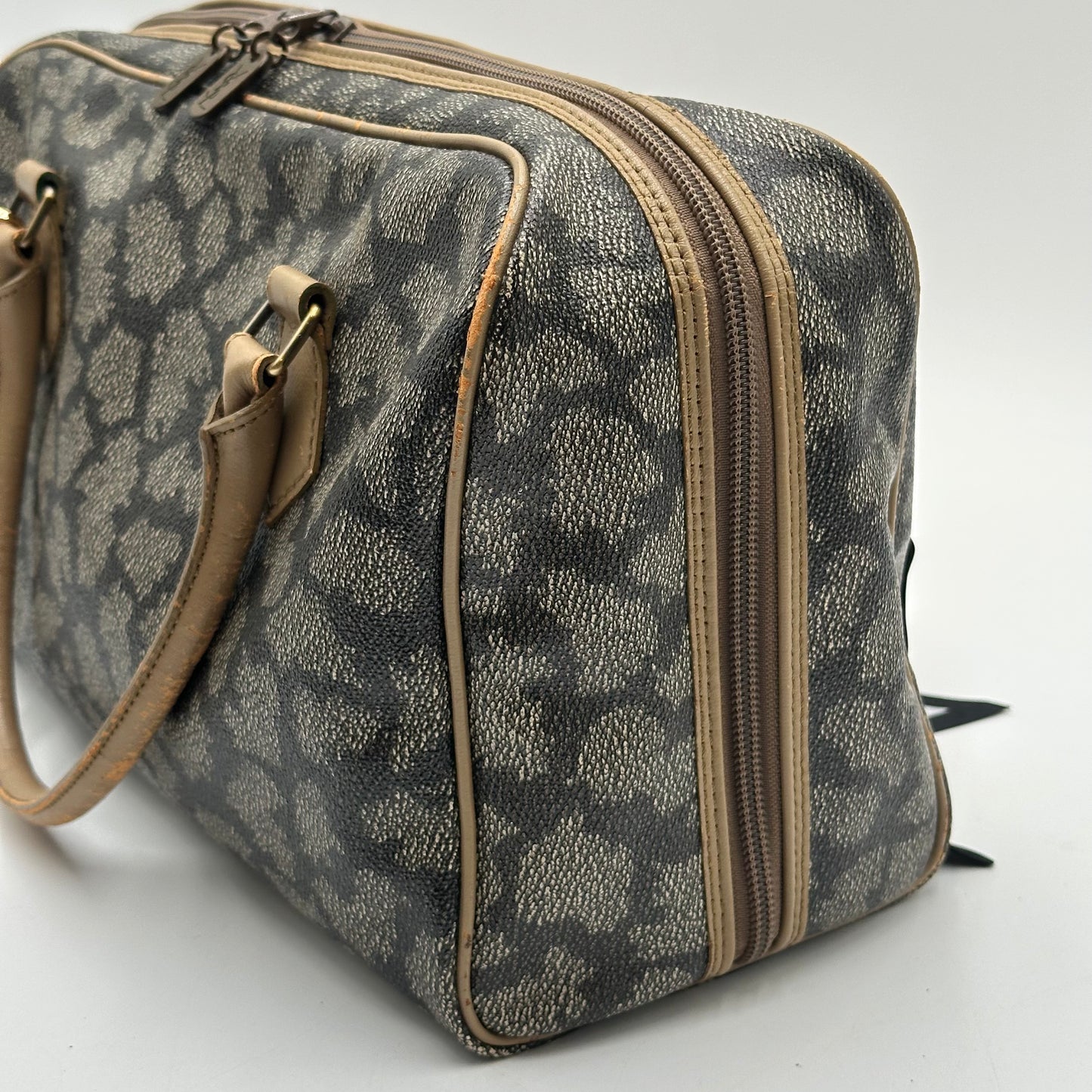 Authentic YSL Vintage Giraffe Print Boston Tote