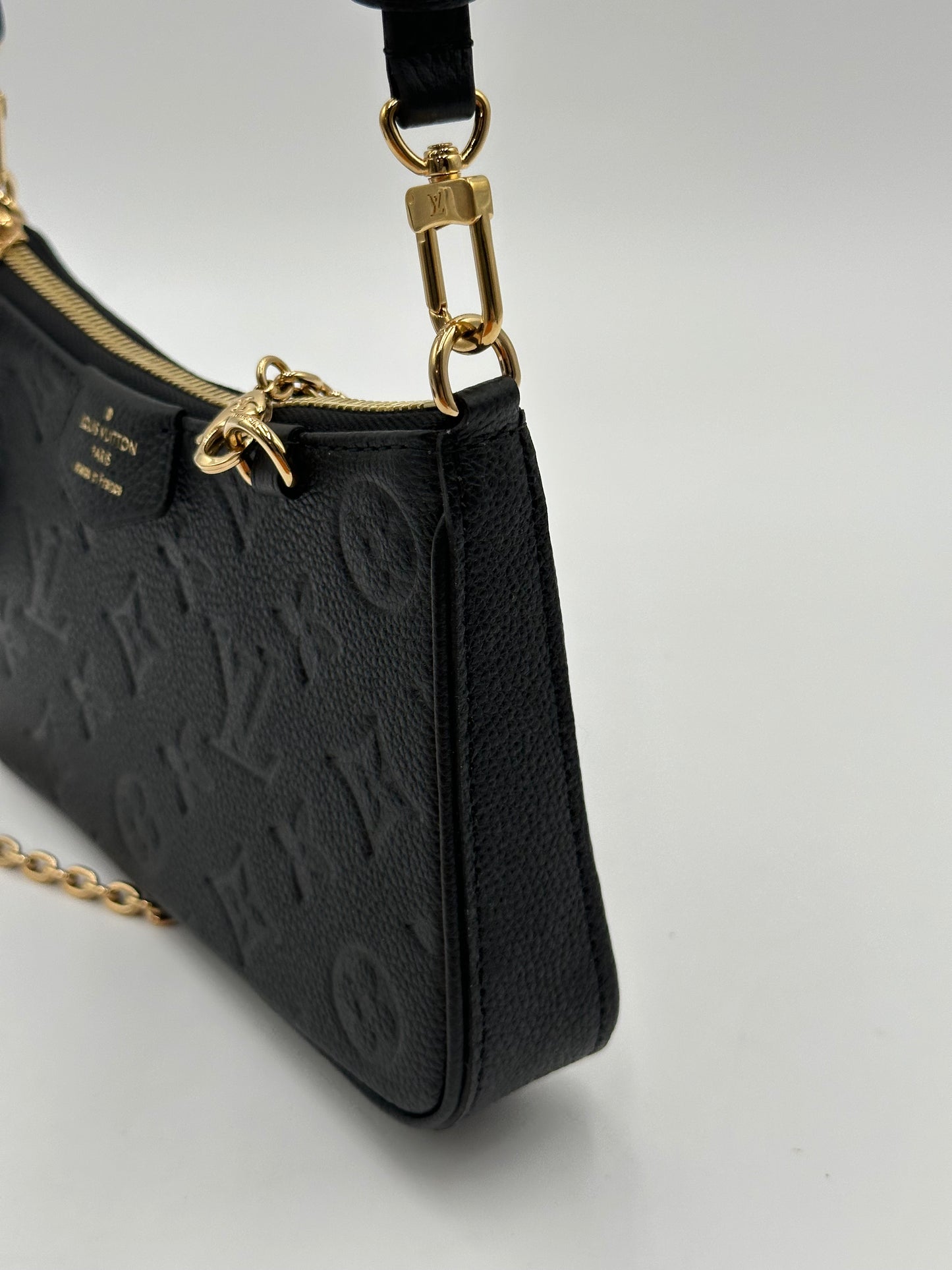 Authentic Louis Vuitton Monogram Black Empreinte Easy Pouch Crossbody