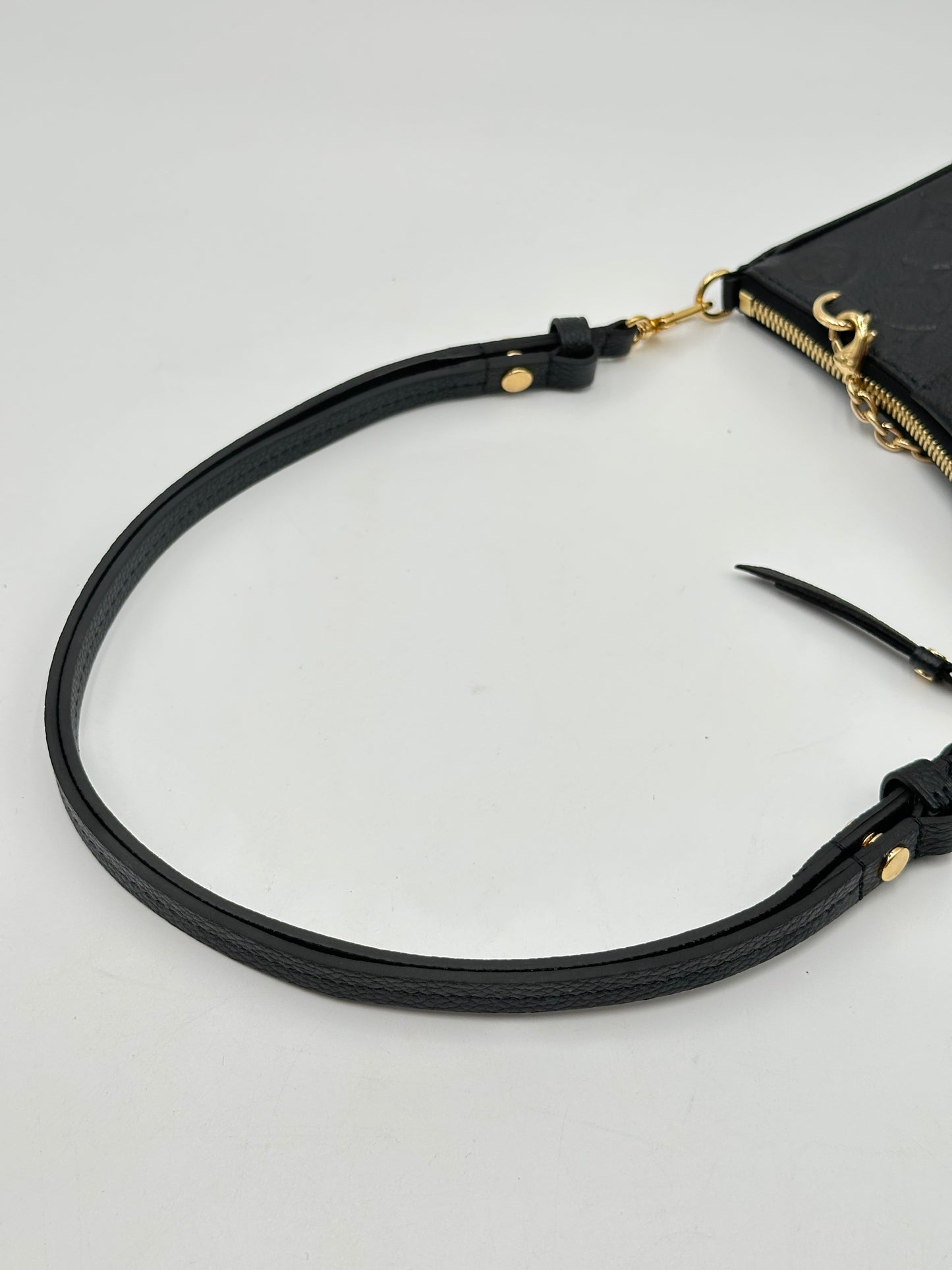 Authentic Louis Vuitton Monogram Black Empreinte Easy Pouch Crossbody