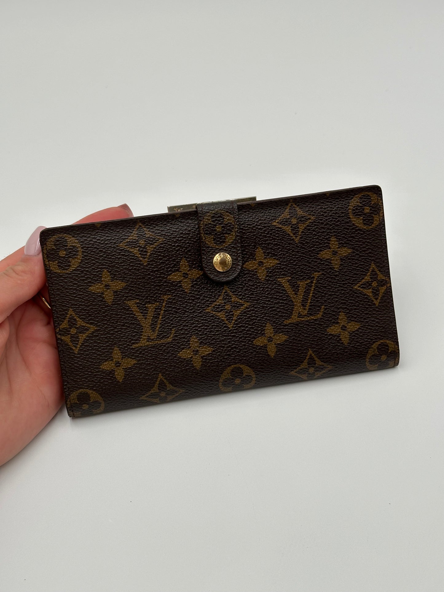 Authentic Louis Vuitton 2000 Monogram Continental Clutch Wallet Crossbody