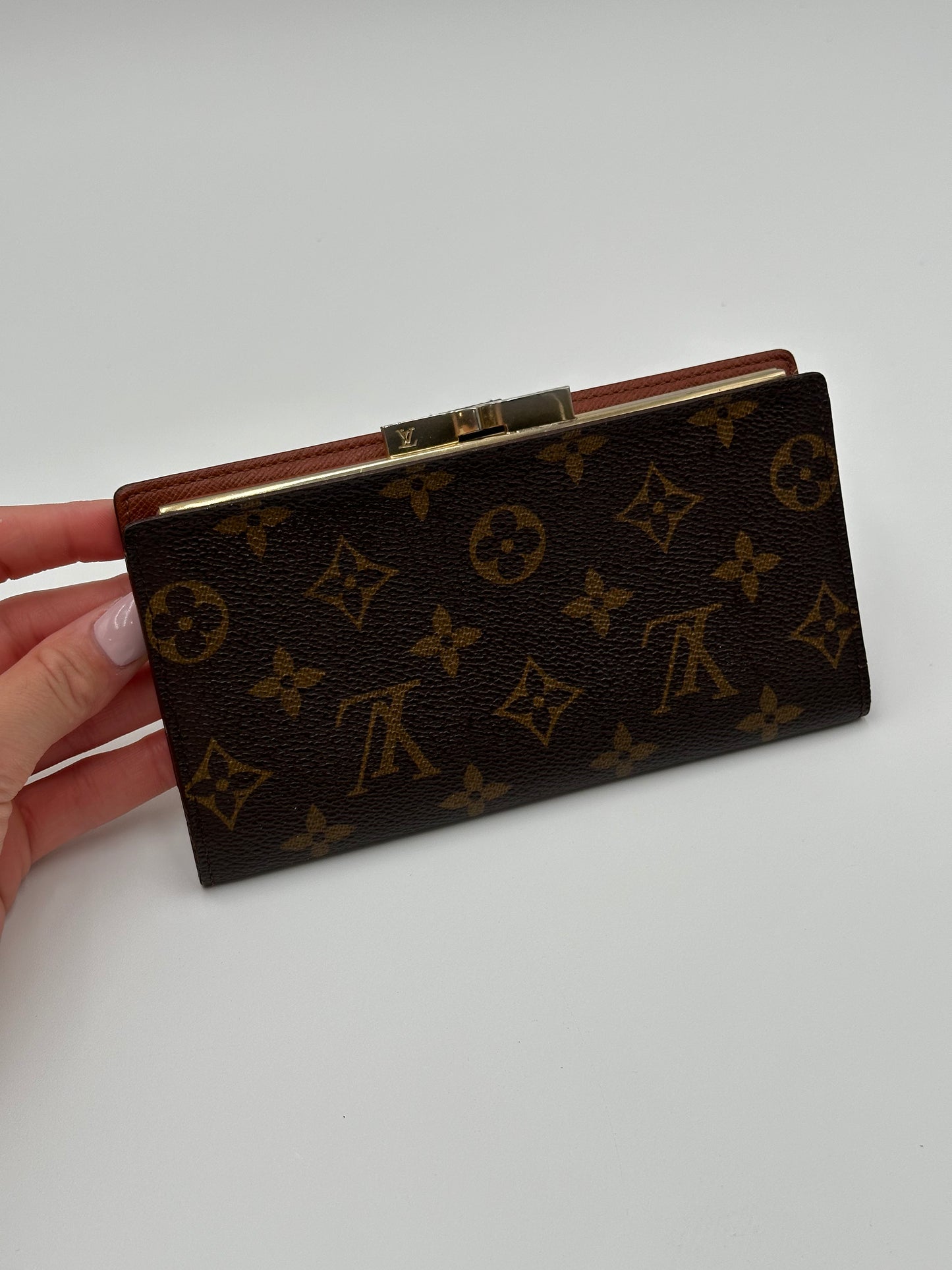 Authentic Louis Vuitton 2000 Monogram Continental Clutch Wallet Crossbody