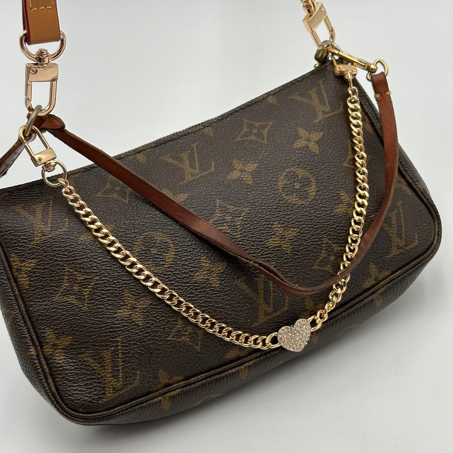 Authentic Louis Vuitton 2005 Monogram Pochette Accessoires Crossbody