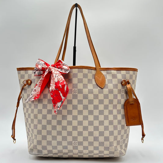 Authentic Louis Vuitton 2010 Damier Azur Neverfull MM Tote