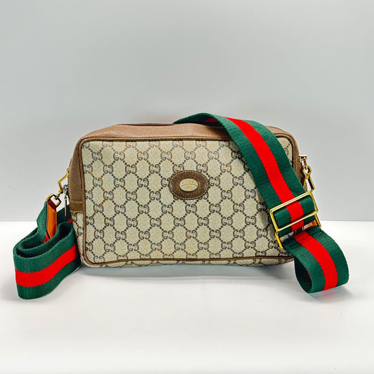 Authentic GUCCI GG Canvas Zipper Pouch Crossbody