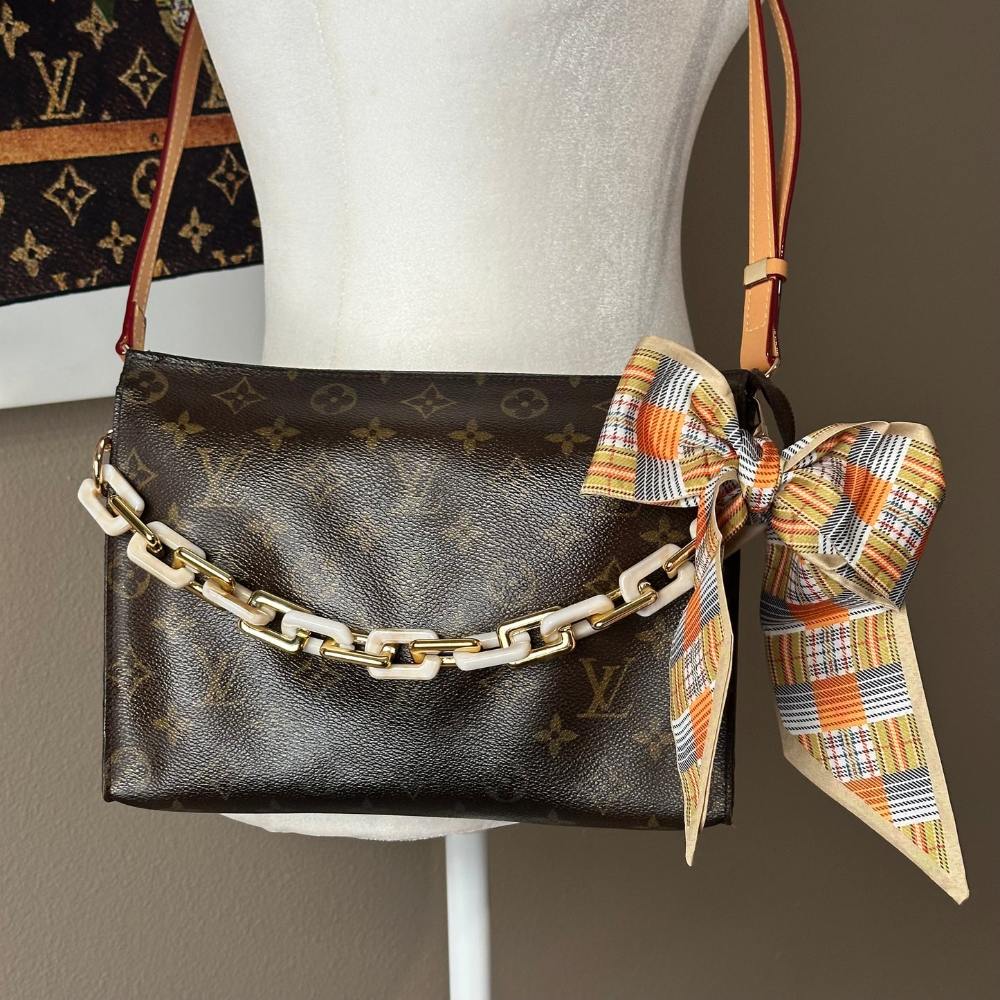 Authentic Louis Vuitton 𝑴𝒐𝒏𝒐𝒈𝒓𝒂𝒎 𝑻𝒐𝒊𝒍𝒆𝒕𝒓𝒚 26 𝑷𝒐𝒖𝒄𝒉 𝑪𝒓𝒐𝒔𝒔𝒃𝒐𝒅𝒚