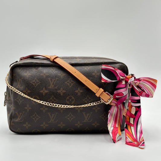 Authentic Louis Vuitton 1990 Monogram Trousse Crossbody