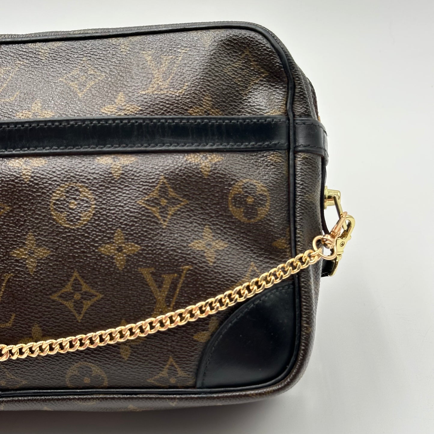 Authentic Louis Vuitton 1990 Monogram Compiegne Clutch Crossbody