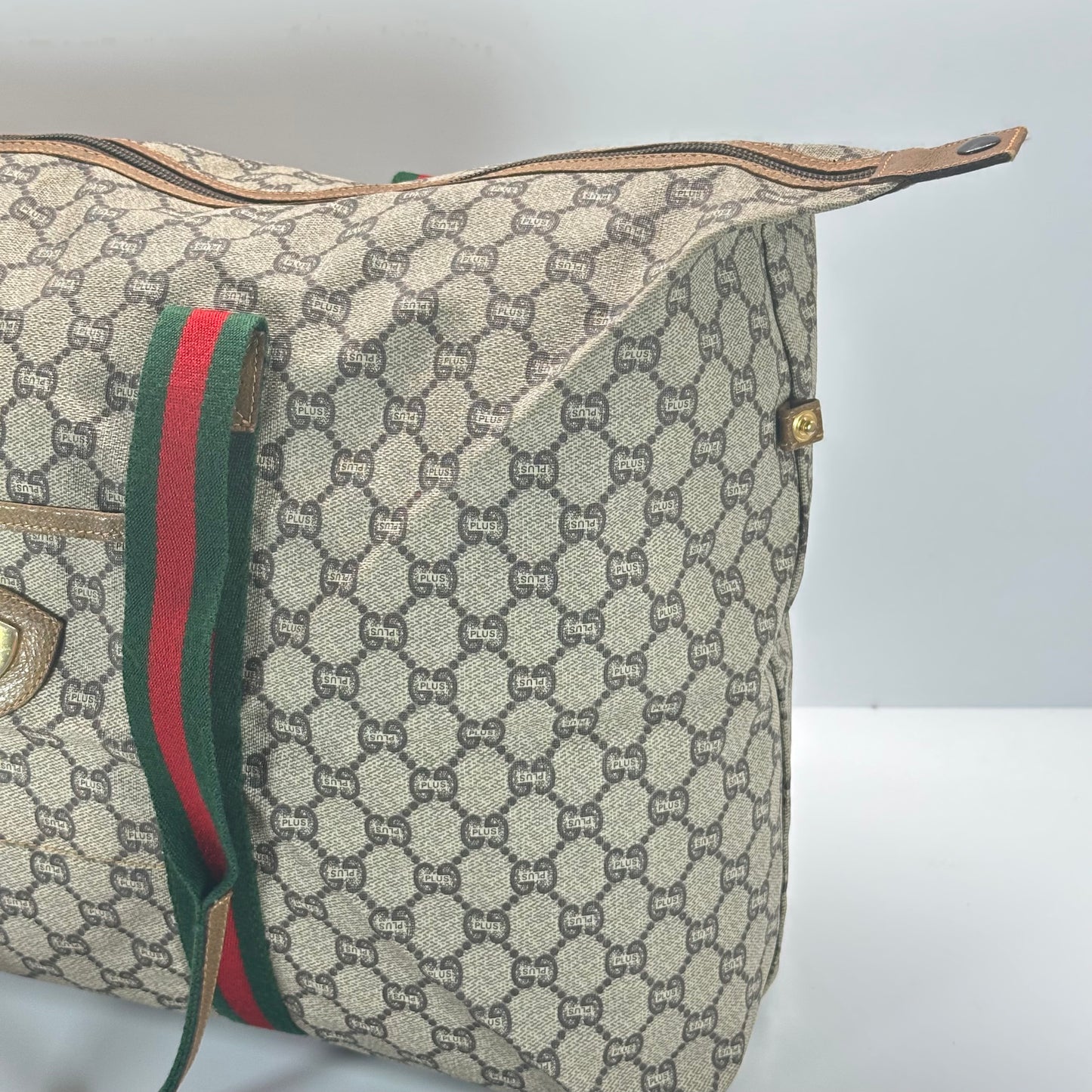 Authentic GUCCI GG Plus Jumbo Weekend Tote