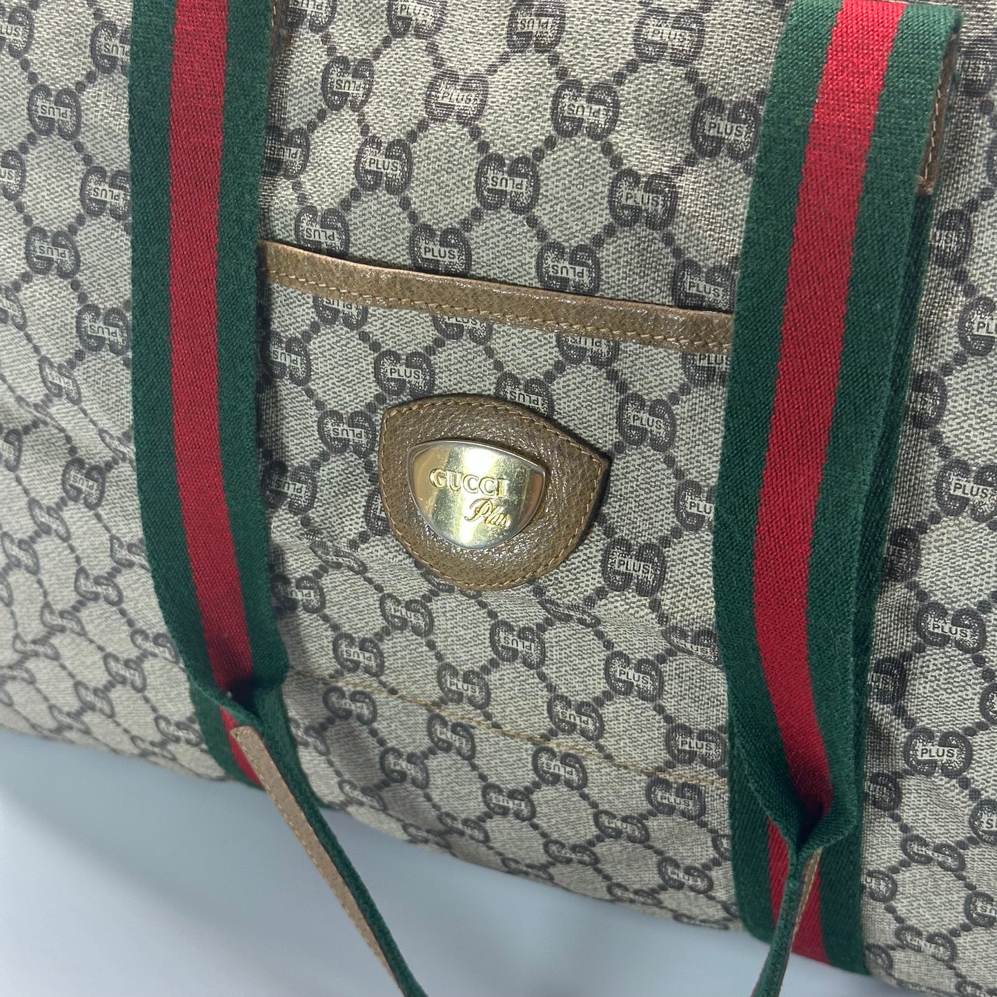 Authentic GUCCI GG Plus Jumbo Weekend Tote