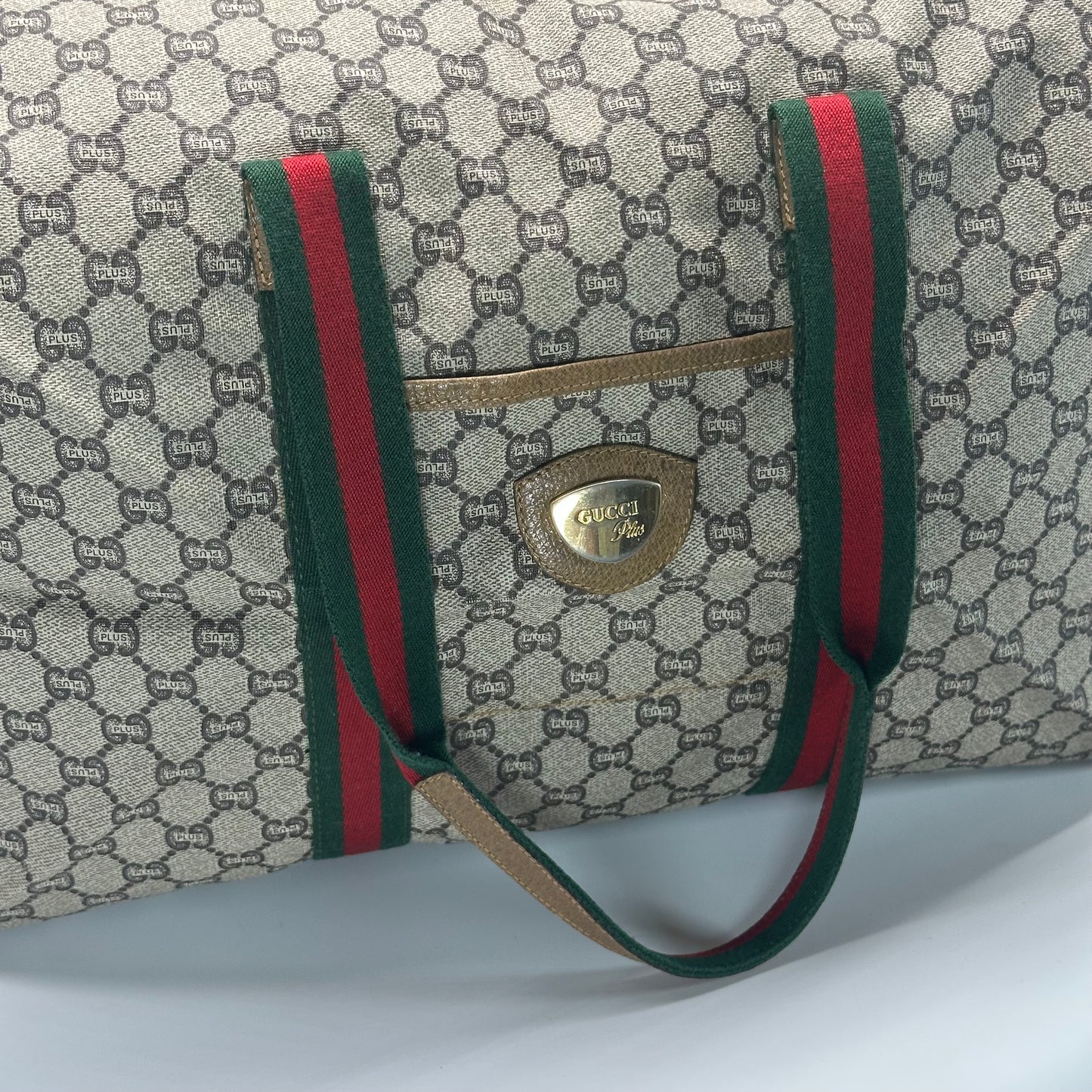 Authentic GUCCI GG Plus Jumbo Weekend Tote
