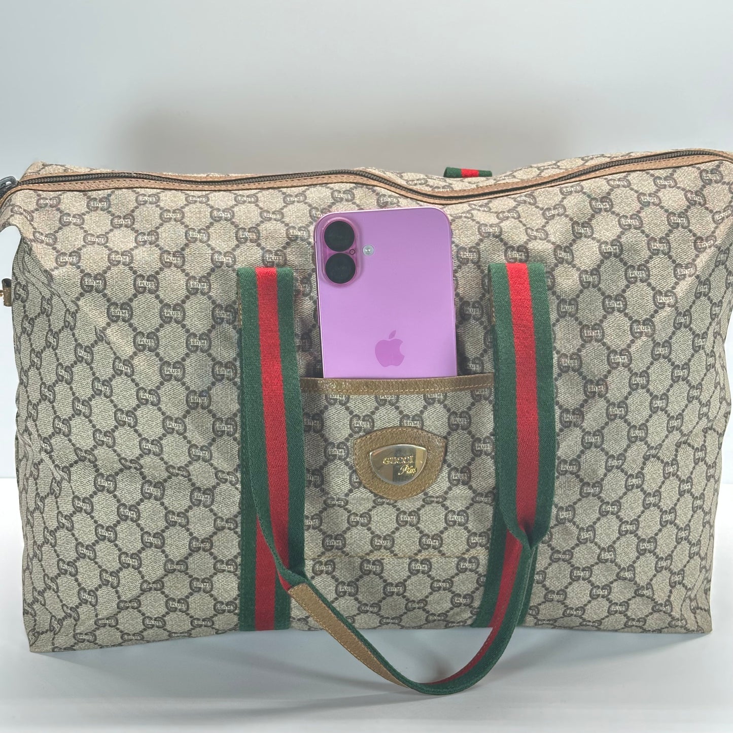 Authentic GUCCI GG Plus Jumbo Weekend Tote