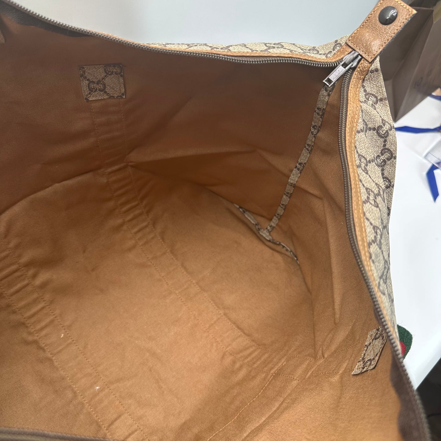 Authentic GUCCI GG Plus Jumbo Weekend Tote