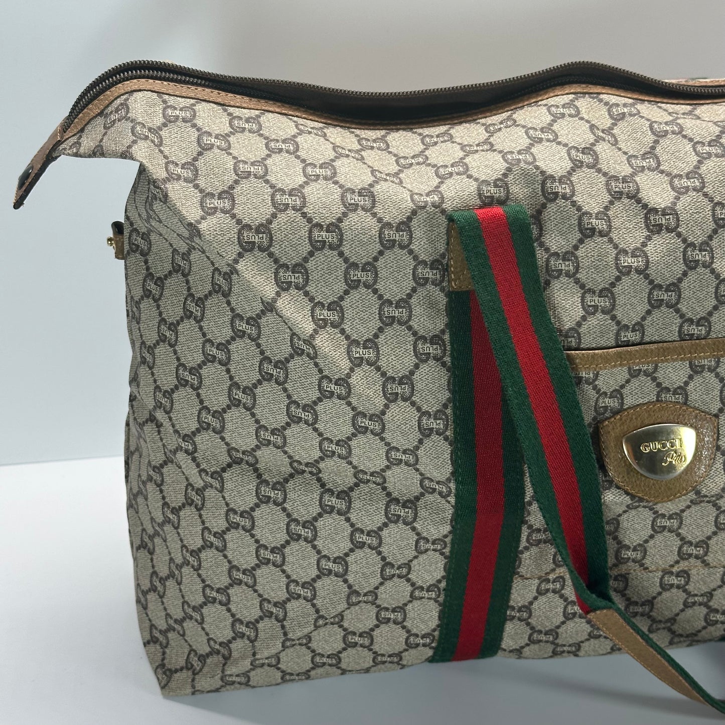Authentic GUCCI GG Plus Jumbo Weekend Tote