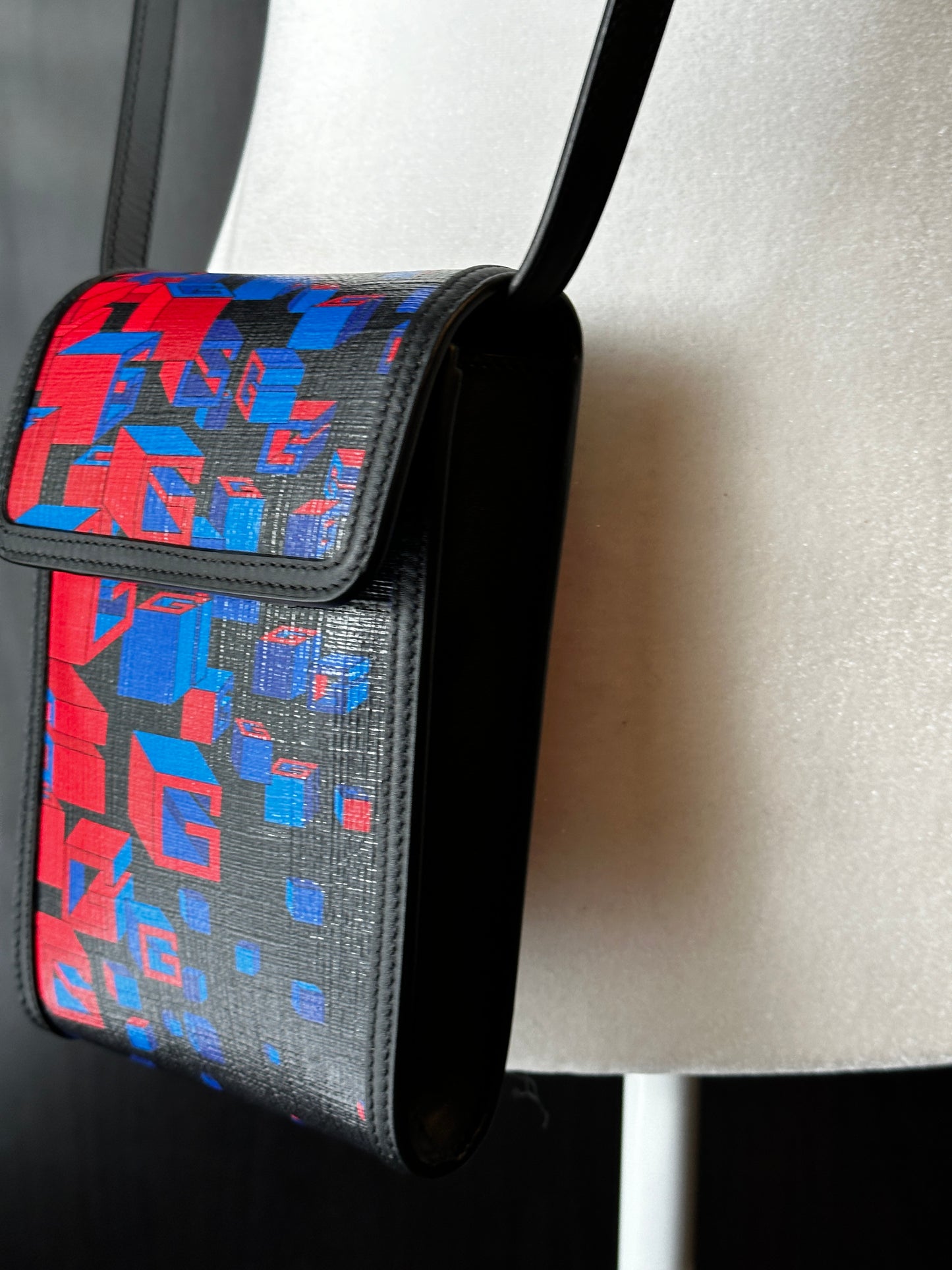 Authentic Guccig GG Printed Flap Crossbody