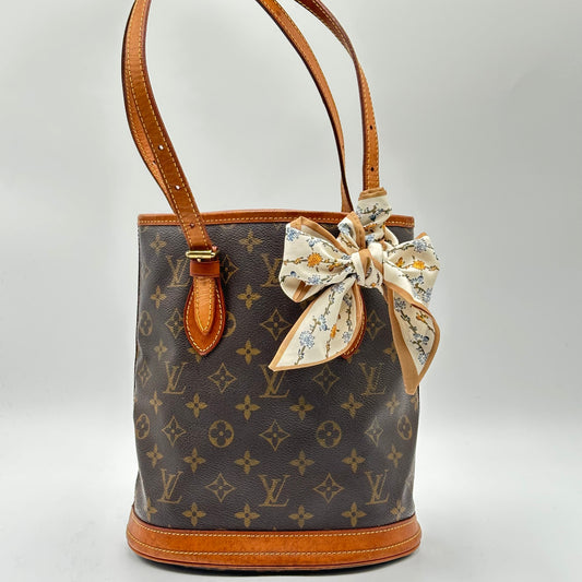 Authentic Louis Vuitton 1997 Monogram Petite Bucket Bag