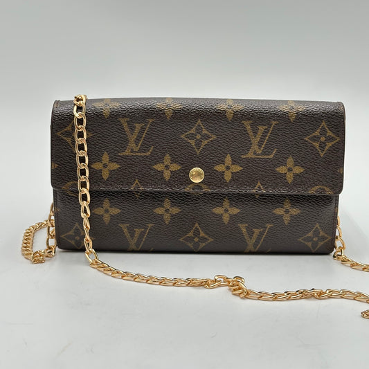 Authentic Louis Vuitton 2003 Monogram Sarah Wallet Crossbody