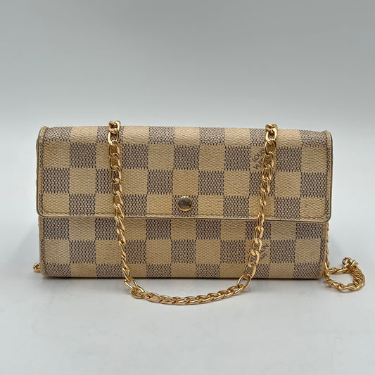 Authentic Louis Vuitton 2008 Damier Azur Sarah Wallet Crossbody