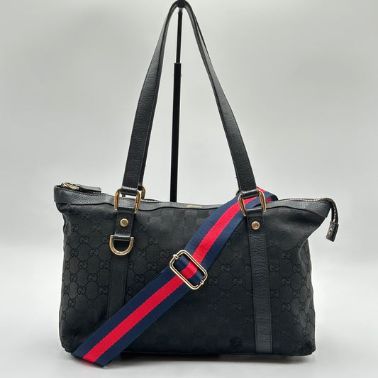 Authentic GUCCI Black Abbey Tote Handbag