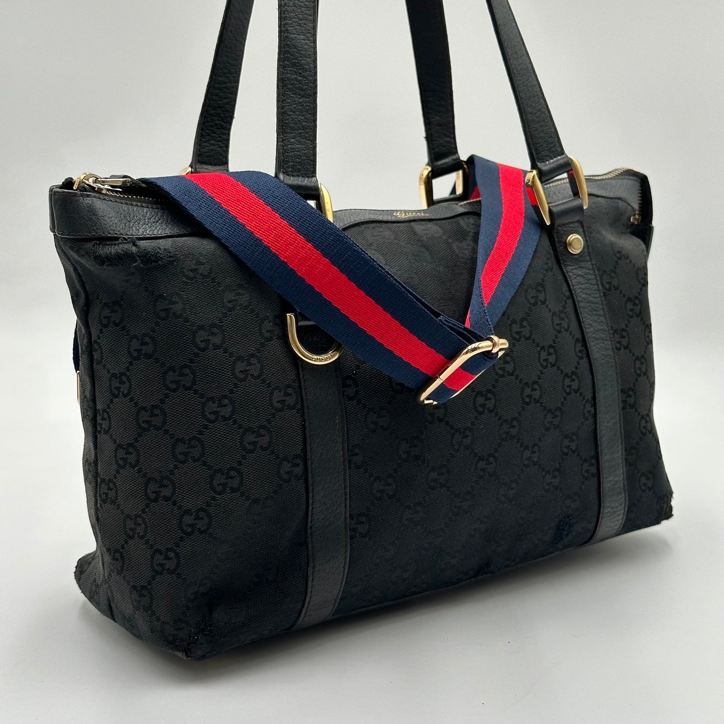 Authentic GUCCI Black Abbey Tote Handbag