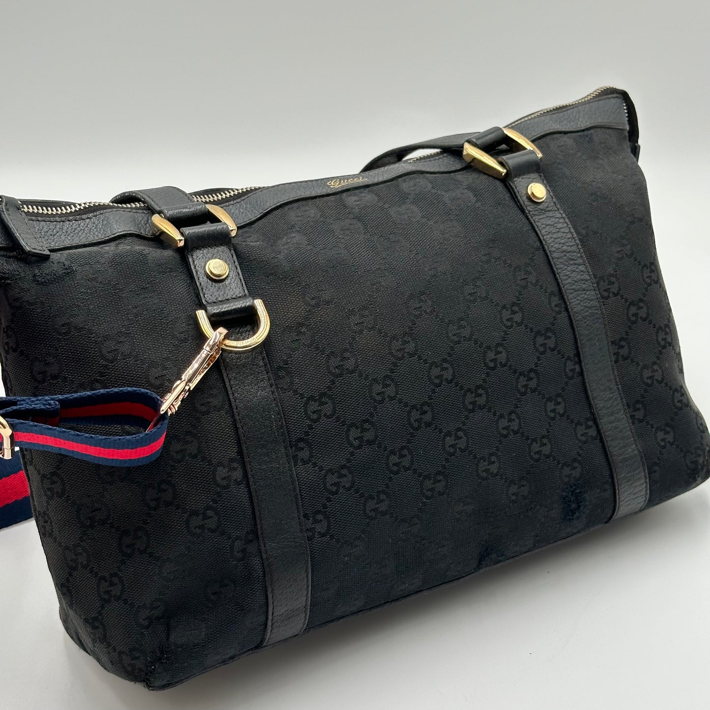 Authentic GUCCI Black Abbey Tote Handbag