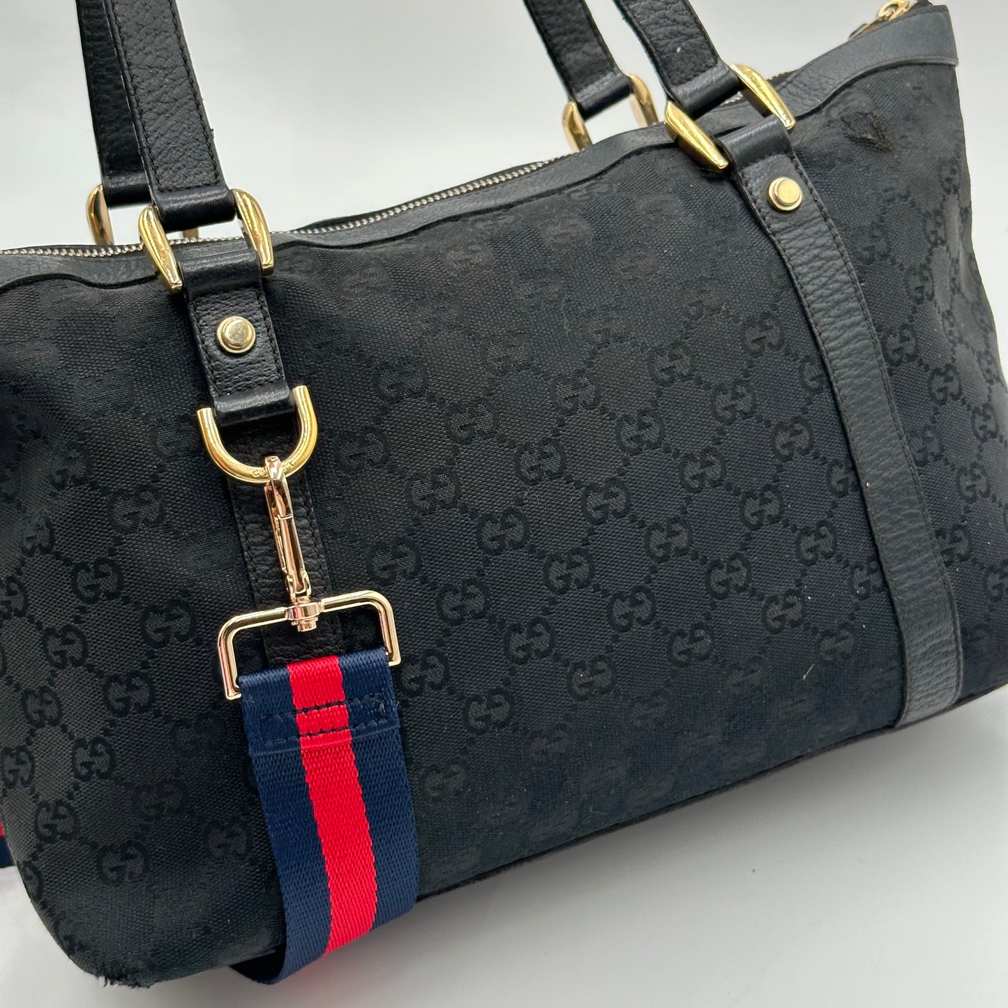 Authentic GUCCI Black Abbey Tote Handbag