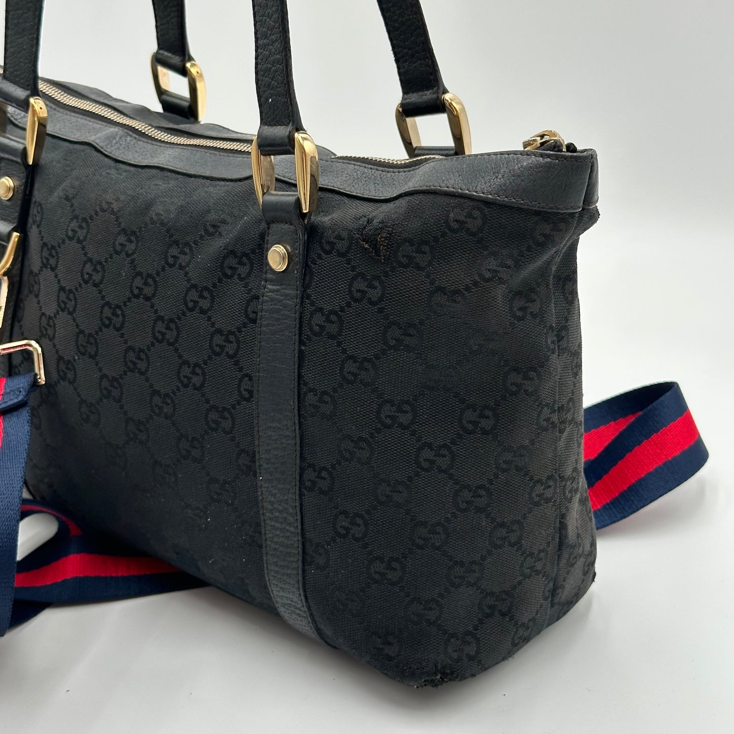 Authentic GUCCI Black Abbey Tote Handbag