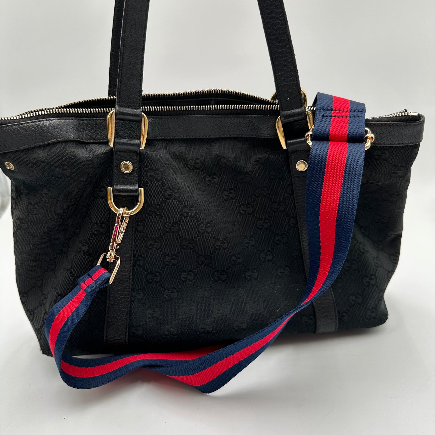 Authentic GUCCI Black Abbey Tote Handbag