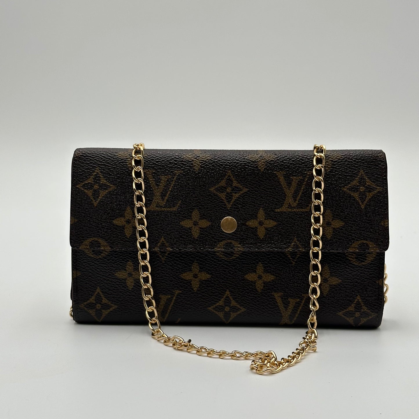 Authentic Louis Vuitton 1999 Monogram International Trifold Wallet Crossbody