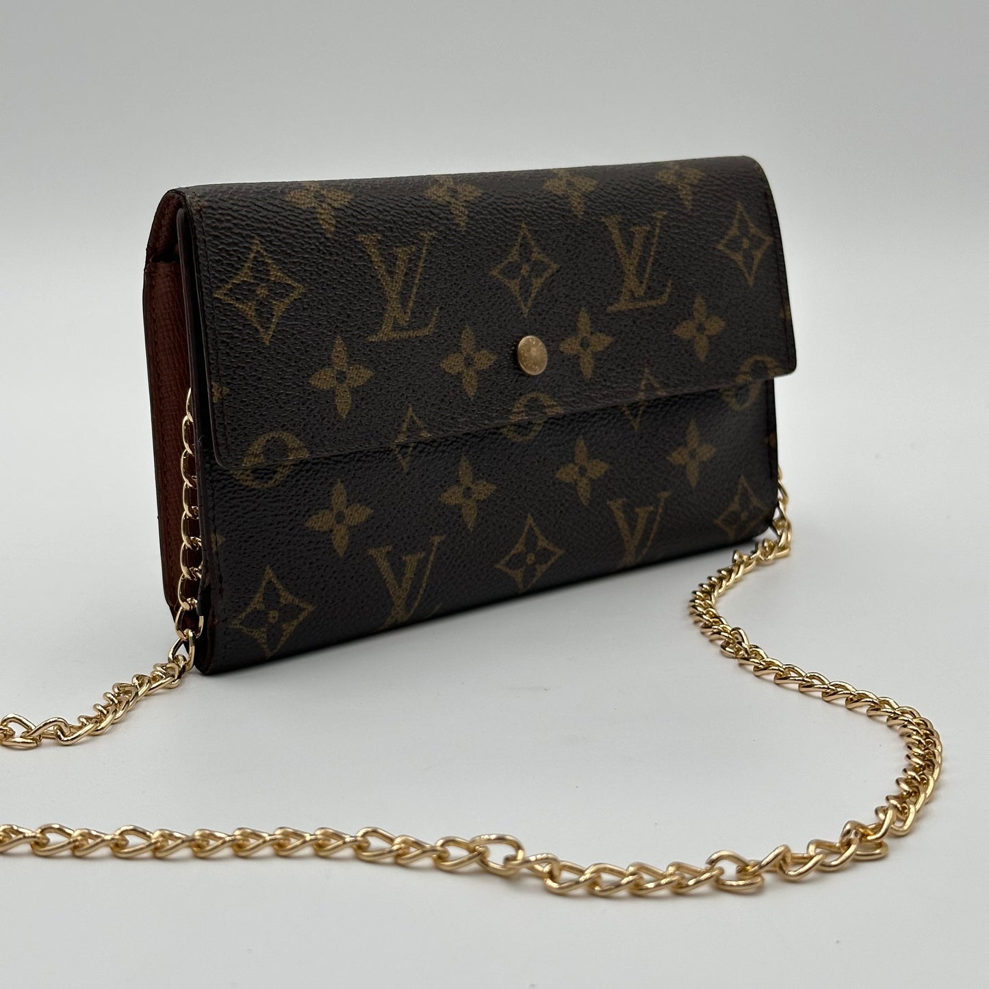 Authentic Louis Vuitton 1999 Monogram International Trifold Wallet Crossbody