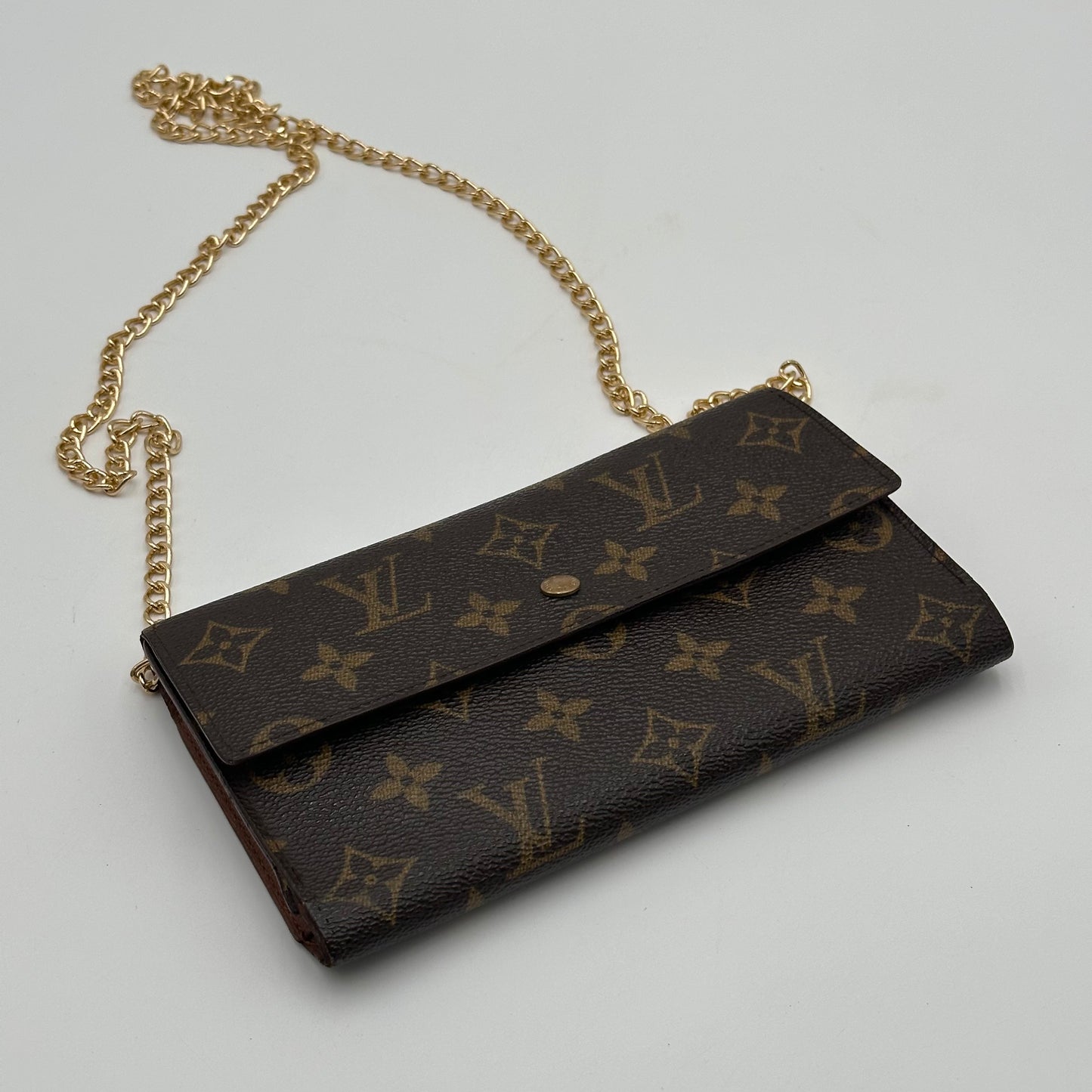 Authentic Louis Vuitton 1999 Monogram International Trifold Wallet Crossbody