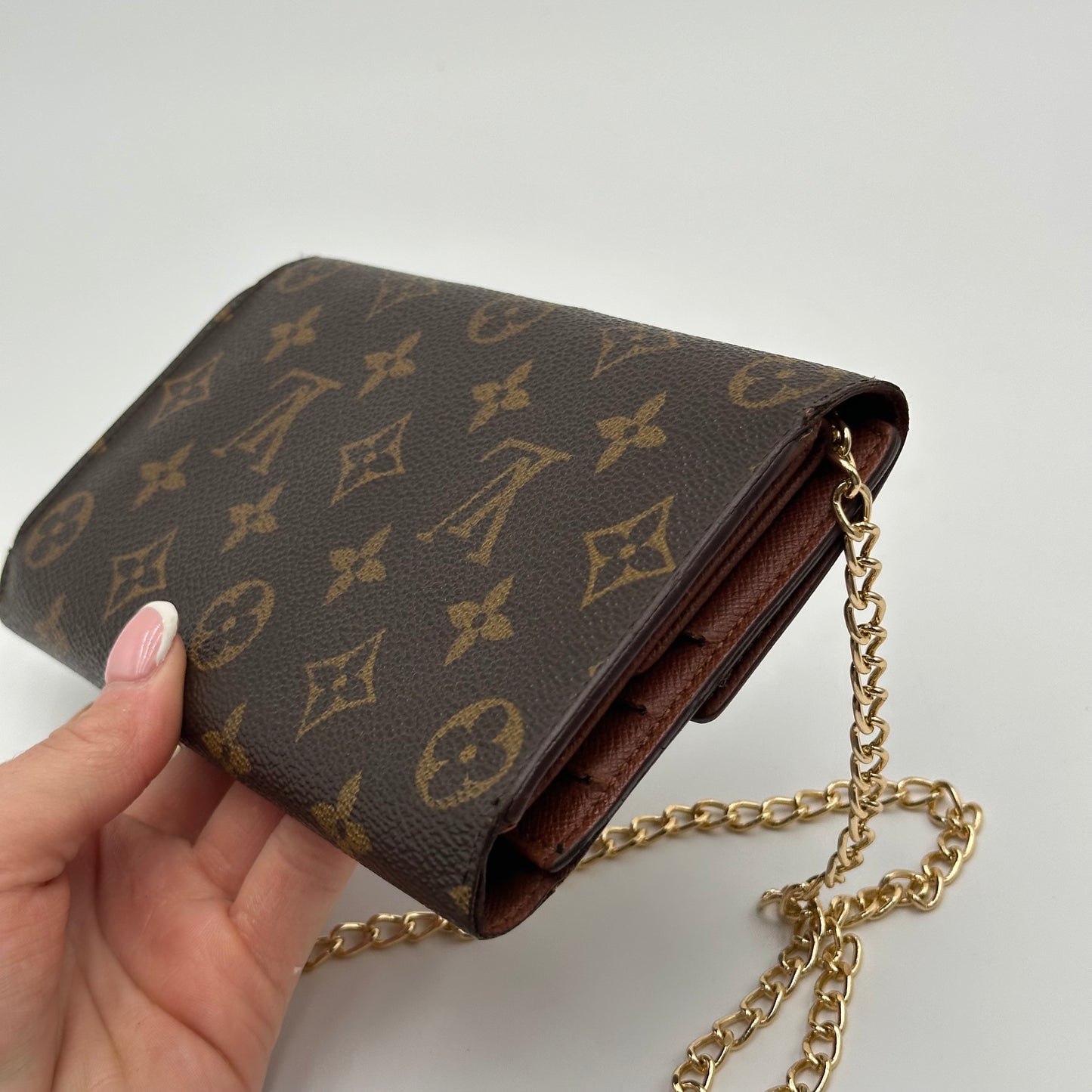 Authentic Louis Vuitton 1999 Monogram International Trifold Wallet Crossbody