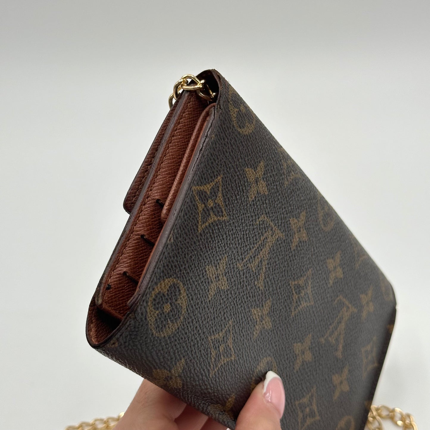 Authentic Louis Vuitton 1999 Monogram International Trifold Wallet Crossbody