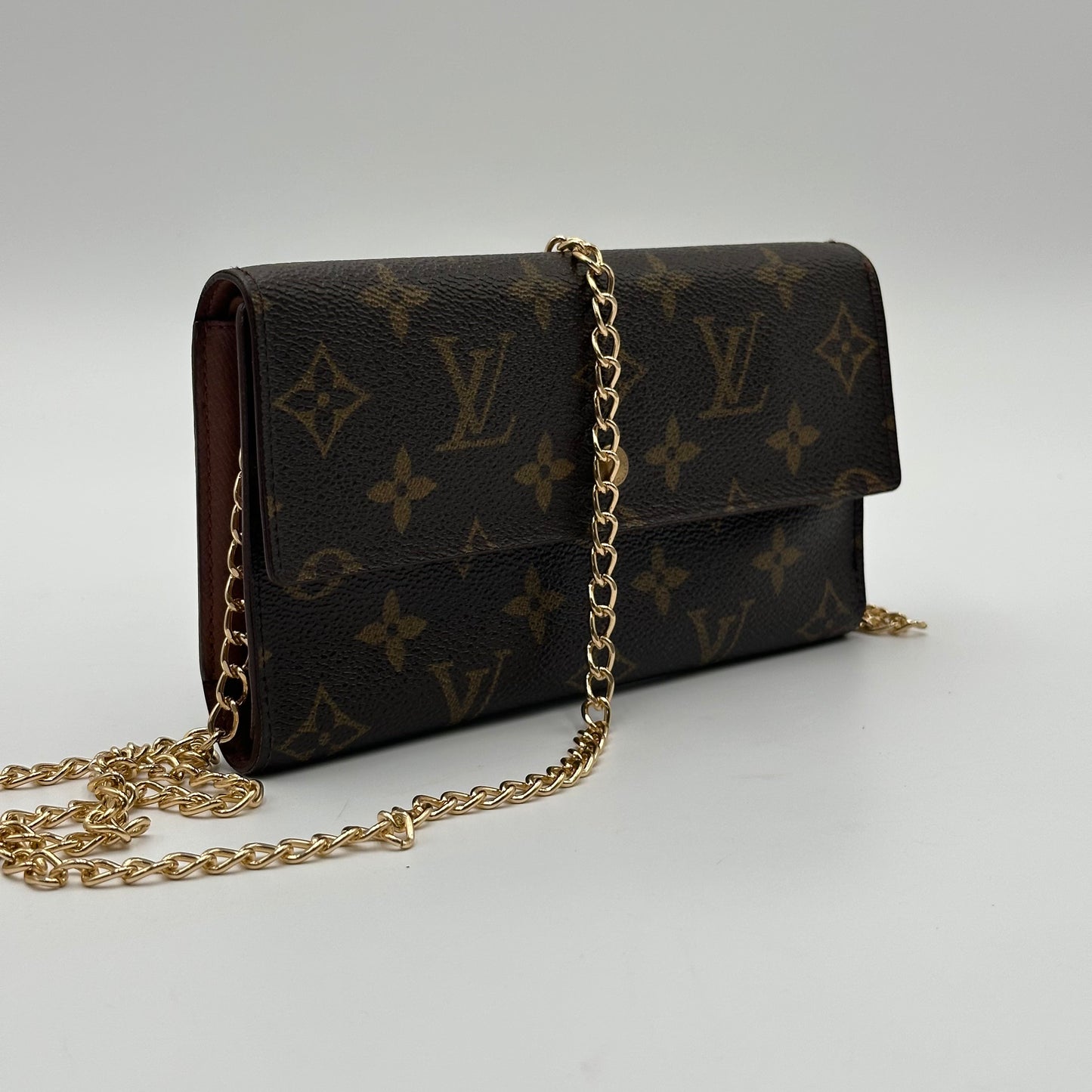 Authentic Louis Vuitton 1996 Monogram International Trifold Wallet Crossbody