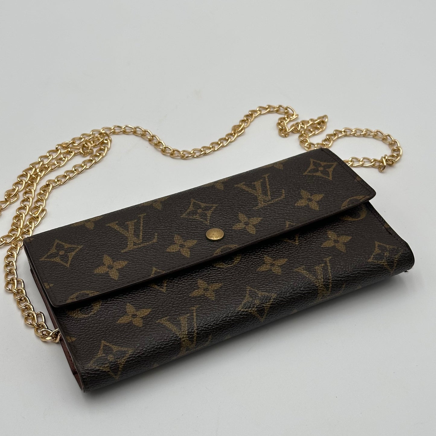 Authentic Louis Vuitton 1996 Monogram International Trifold Wallet Crossbody