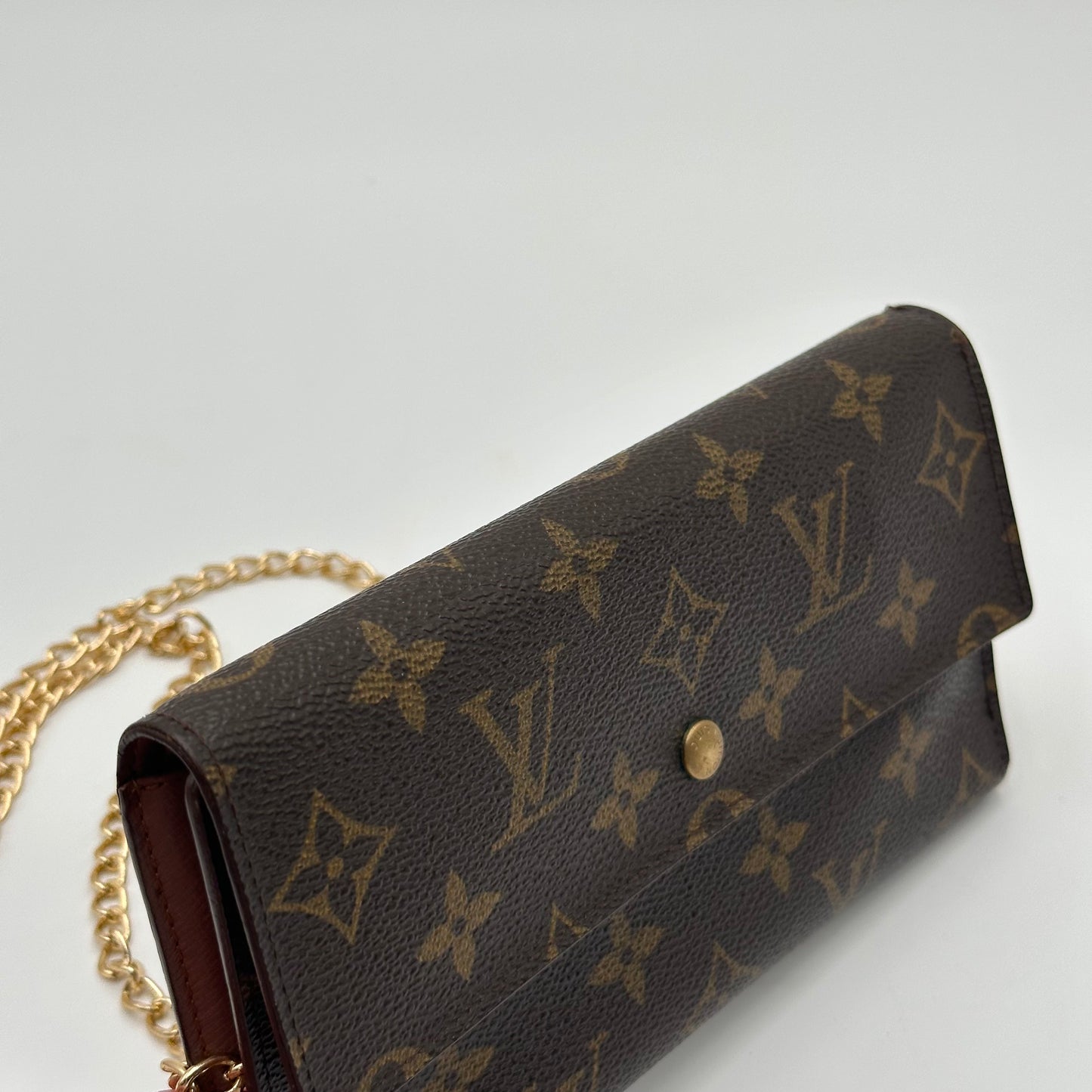 Authentic Louis Vuitton 1996 Monogram International Trifold Wallet Crossbody