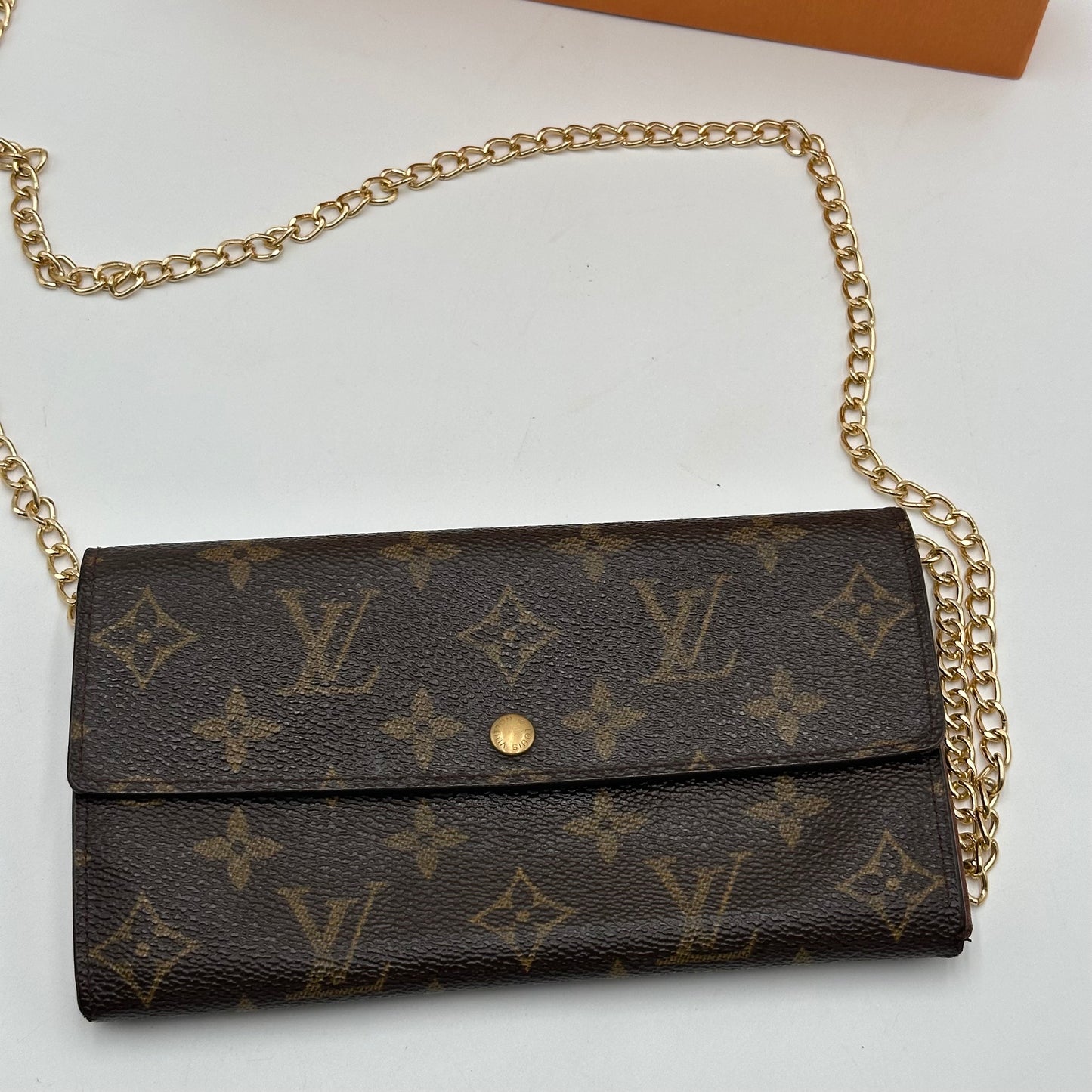 Authentic Louis Vuitton 2003 Monogram Pochette Wallet Crossbody