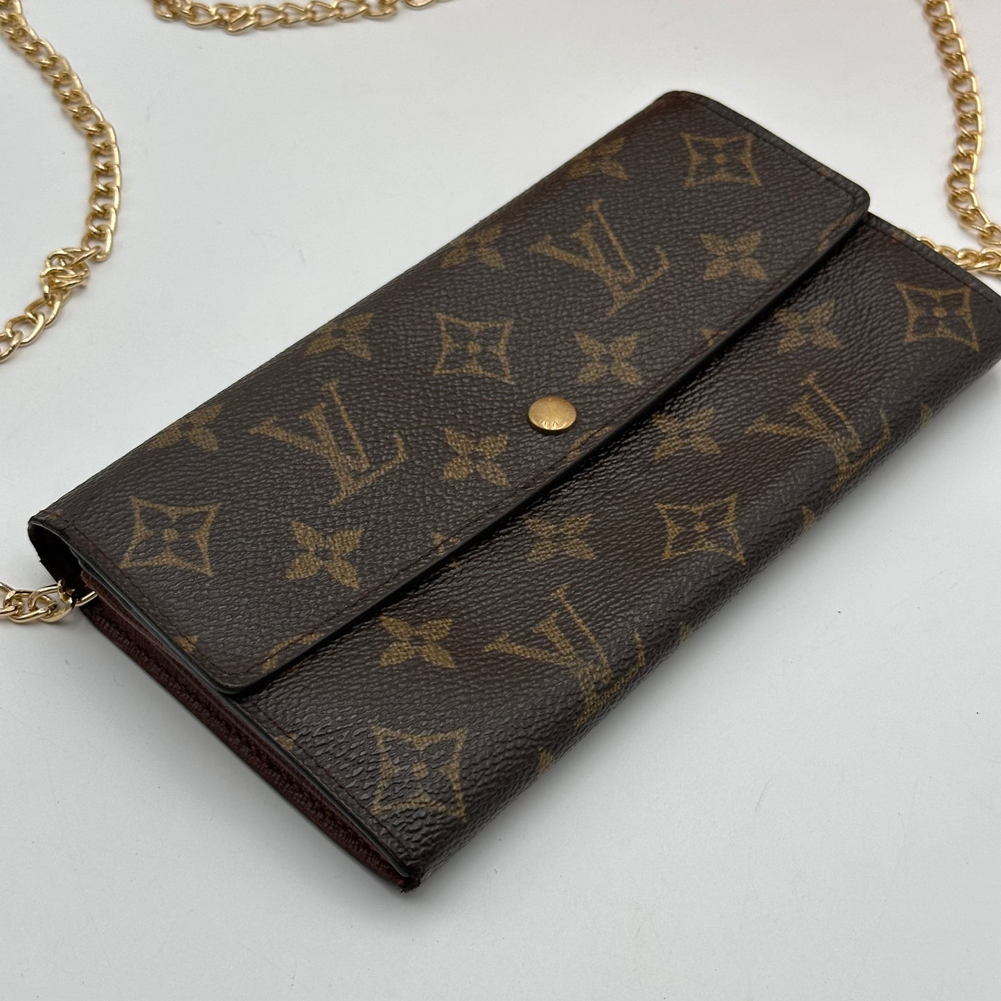 Authentic Louis Vuitton 2003 Monogram Pochette Wallet Crossbody